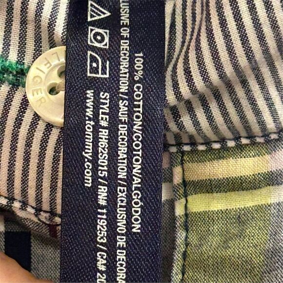 Tommy Hilfiger Womens Plaid Pajama Pants Multicolor Pink Yellow Size L - Picture 10 of 13